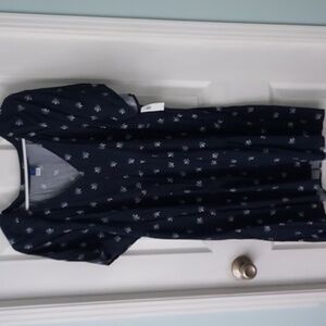 Old Navy Navy Blue Floral Dress